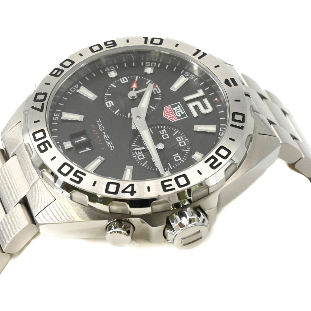 TAG Heuer Formula 1 Date Watch 41mm Quartz Stainless Steel Black Dial Gray WA...